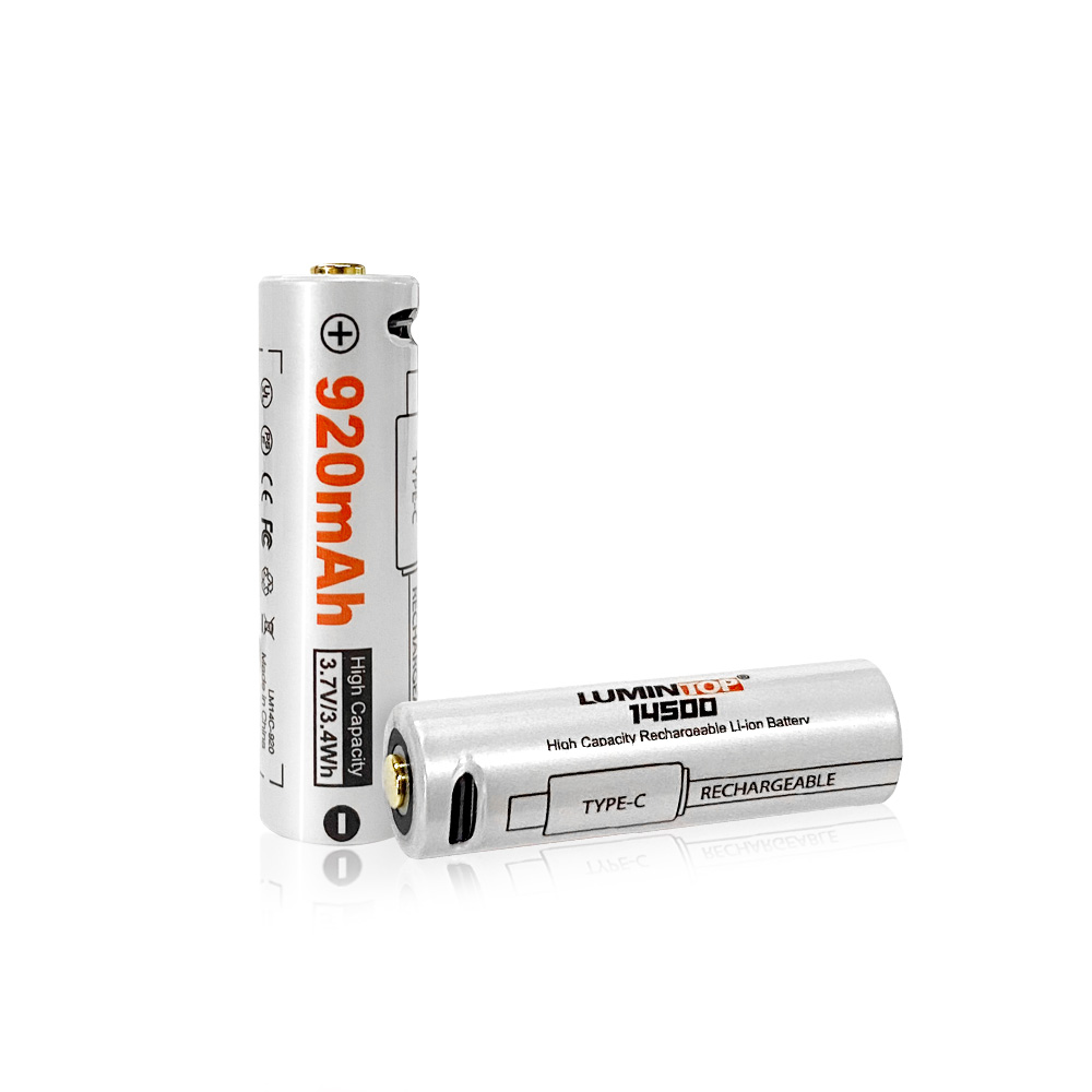 softpoint Batterie Au Lithium Rechargeable 14500 3.7 v 1500 Mah avec 2 Onglets De Bricolage pour Lampe De Poche LED téLéCommande Li ION Batterie 1pieces 